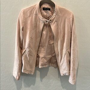 Ivanka Trump Tan Bomber Jacket Luxurious Texture